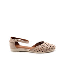 Ballerina in pelle traforata donna