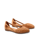 Ballerina ragnetto in pelle donna