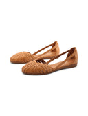 Ballerina ragnetto in pelle donna