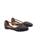 Ballerina ragnetto in pelle donna