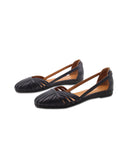 Ballerina ragnetto in pelle donna