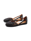 Ballerina ragnetto in pelle donna