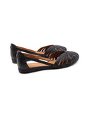 Ballerina ragnetto in pelle donna