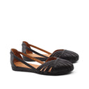 Ballerina ragnetto in pelle donna