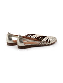 Ballerina ragnetto in pelle laminata