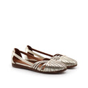 Ballerina ragnetto in pelle laminata
