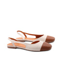 Ballerina slingback in pelle da donna