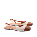 Ballerina slingback in pelle da donna