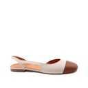 Ballerina slingback in pelle da donna