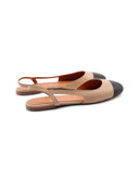 Ballerina slingback in pelle da donna