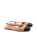 Ballerina slingback in pelle da donna