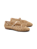 Ballerina mary jane in rafia da donna
