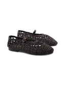Ballerina mary jane in rafia da donna
