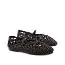 Ballerina mary jane in rafia da donna