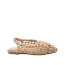 Ballerina slingback in rafia da donna