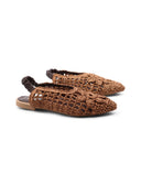 Ballerina slingback in rafia da donna