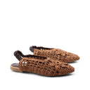 Ballerina slingback in rafia da donna
