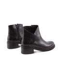 Stivaletto nero in pelle con zip da don