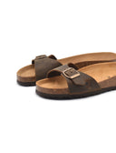 Sandalo ciabatta da donna in vera pelle
