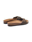 Sandalo ciabatta da donna in vera pelle