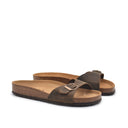 Sandalo ciabatta da donna in vera pelle