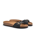 Sandalo ciabatta da donna in vera pelle