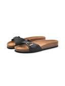 Sandalo ciabatta da donna in vera pelle