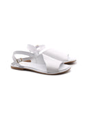 Sandalo flat in pelle morbida donna
