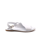 Sandalo flat in pelle morbida donna