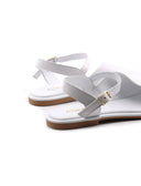 Sandalo flat in pelle morbida donna