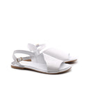 Sandalo flat in pelle morbida donna