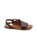 Sandalo flat in pelle morbida donna