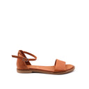Sandalo flat in pelle da donna