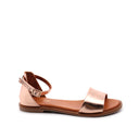 Sandalo flat in pelle da donna