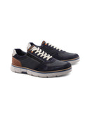 Scarpa in pelle con lacci e zip da uomo