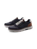Scarpa in pelle con lacci e zip da uomo