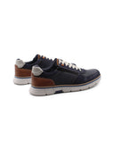 Scarpa in pelle con lacci e zip da uomo