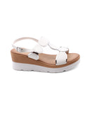 Sandalo con zeppa e plateau da donna
