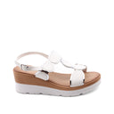 Sandalo con zeppa e plateau da donna