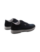 Scarpa in pelle e tessuto da uomo
