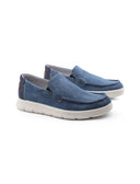 Mocassino casual in tessuto da uomo