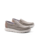 Mocassino casual in tessuto da uomo