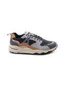 Sneaker in pelle e tessuto da uomo