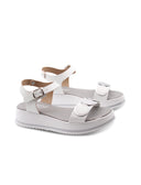 Sandalo platform da bimba con glitter
