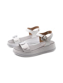 Sandalo platform da bimba con glitter