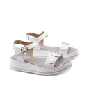 Sandalo platform da bimba con glitter
