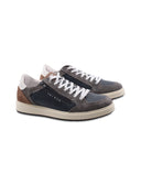 Sneaker uomo in pelle con zip laterale