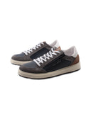Sneaker uomo in pelle con zip laterale