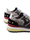 Sneaker da donna con inserto animalier