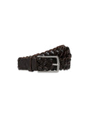 Cole Braided Leather Belt cintura uomo